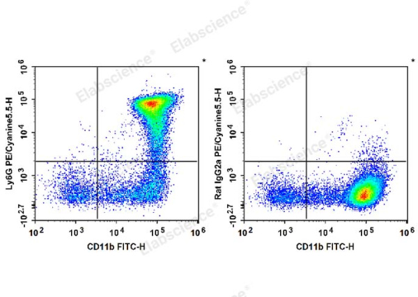 PE/Cyanine5.5 Anti-Mouse Ly6G Antibody[1A8] (E-AB-F1108UI)