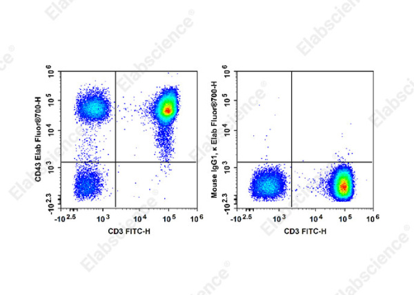 Elab Fluor® 700 Anti-Human CD43 Antibody[HI161] (E-AB-F1328M1)