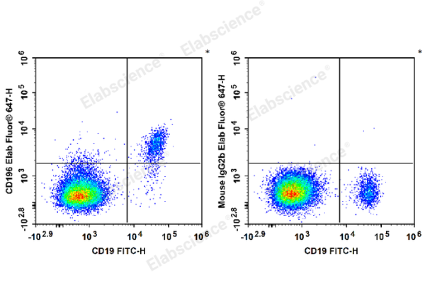 Elab Fluor® 647 Anti-Human CD196/CCR6 Antibody[G034E3] (E-AB-F1158M)